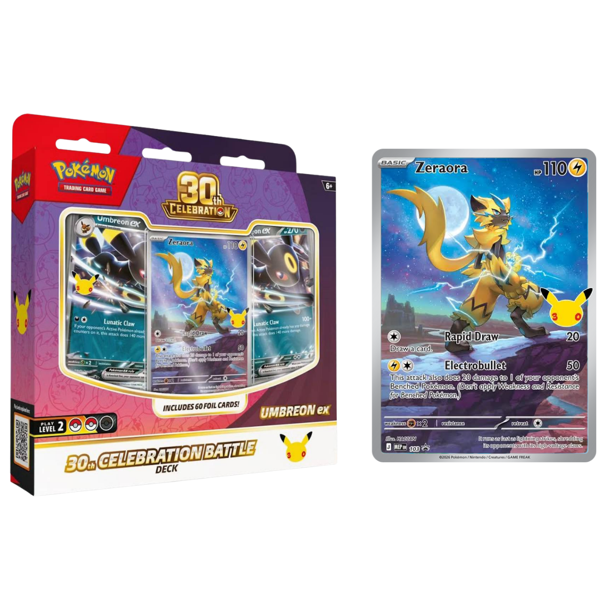 30th Celebration Deck de Combat Deluxe - Espeon ex / Umbreon ex (Précommande)